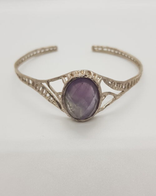 Bracciale in argento e ametista rosa