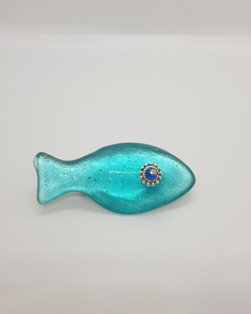 Spilla in resina - pesce azzurro