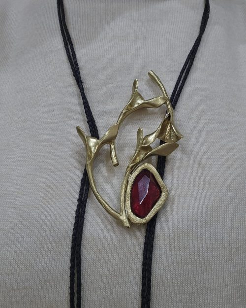 Collana Rami in bronzo e resina bordo