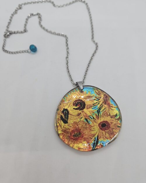 Collana in resina,  Girasoli, Van Gogh