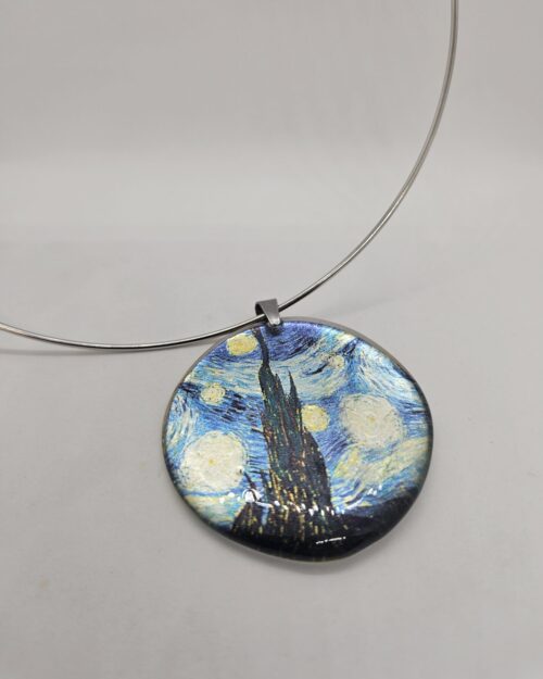 Collana in resina, Notte stellate, Van Gogh